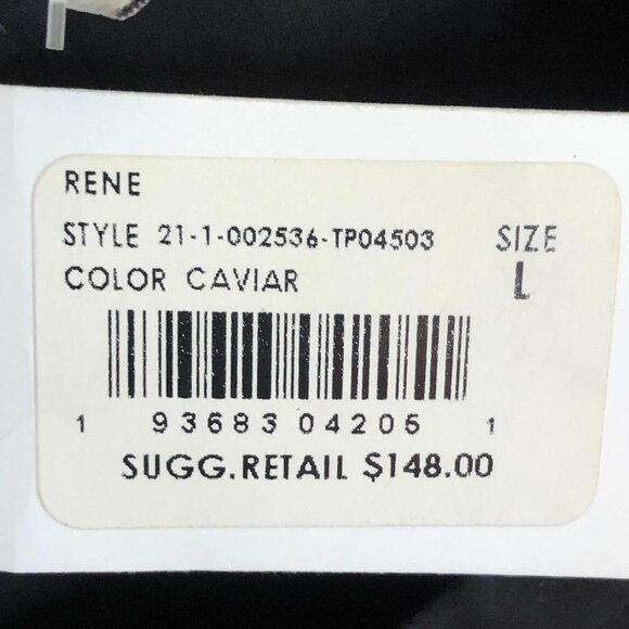 NWT JOIE Rene Puff-Shoulder 3\4 Sleeve Blouse Caviar L MSRP $148 - Picture 7 of 7